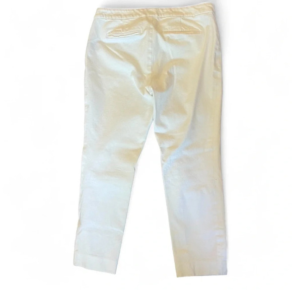 Lauren Ralph Lauren white stretch ankle trouser with back pockets size 8 petite - Picture 2 of 7